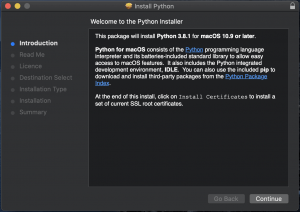 Welcome to Python Installer - Mac OS