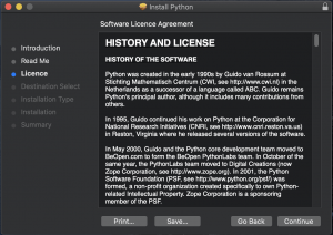 Software License Agreement - Python 3, Mac OS