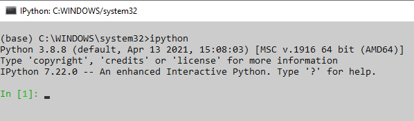 IPython interactive mode