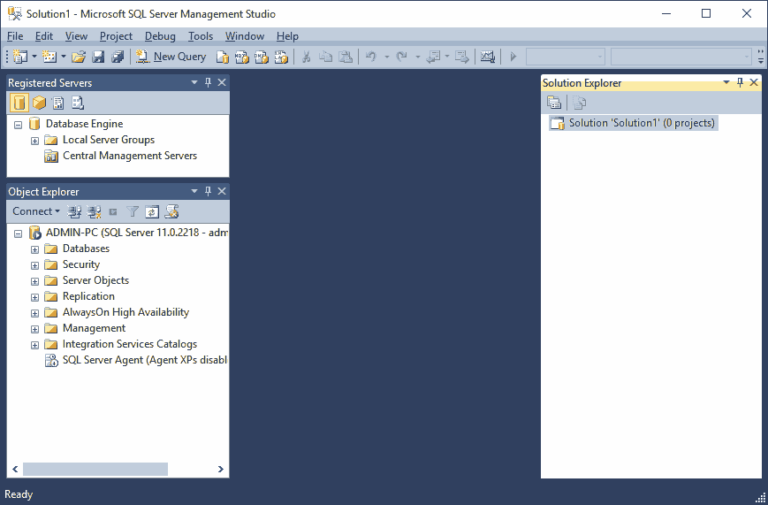 SQL Server Management Studio - SQL Server