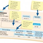 A turnaround document for Minigasco’s data processing.