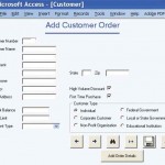 The designer has many GUI components that allow flexibility in designing input screens for the Web or other software packages. This example is from Microsoft Access.