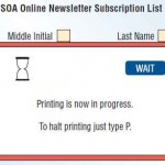 Feedback tells the user that there will be a delay during printing.