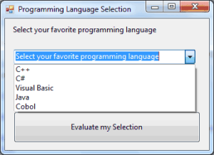 VB - Displaying list of items in a ComboBox control