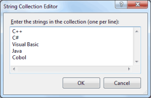 VB - String Collection Editor in ComboBox control