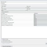 VB- Setting the variable-related options