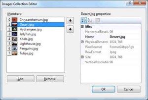 The Images Collection Editor of ImageList Control