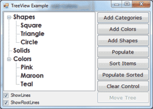 Basic properties and methods of the TreeView control.