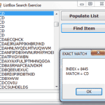 ListBox Control Search example