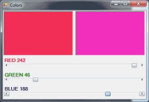 VB 2008 ScrollBar - Color Example