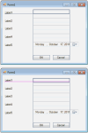 Edge alignment (top) and baseline alignment (bottom) when placing control on a form