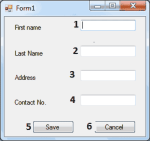 Setting the Tab order by using the TabIndex property of the form