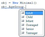 Enumeration displayed automatically in the IDE