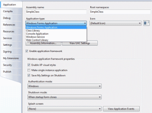 Setting a project’s properties through the Property Pages dialog box