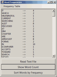 The WordFrequencies example