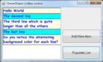 An unusual, but quite functional, ListBox control
