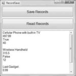 he RecordSave example demonstrates how to store records in a binary file