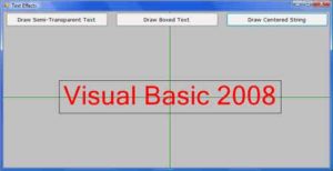 Centering a string on a form