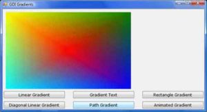 A path gradient starting at the middle of the rectangle